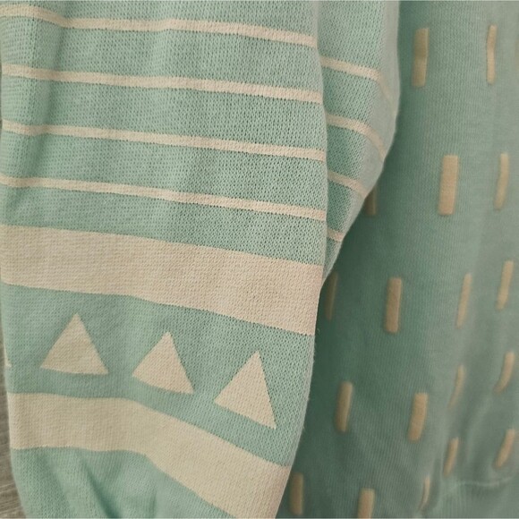 Vintage Traffic Jam Geometric Sweatshirt Sz L 80s/90s Retro Mixed Fabric Ski - Picture 6 of 15